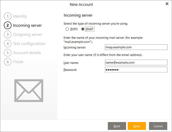 Setup ICA.NET email account on your eMClient Step 4